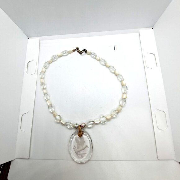 Duck cameo pendant necklace - Picture 2 of 4